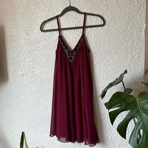 Express Cranberry Shift Dress